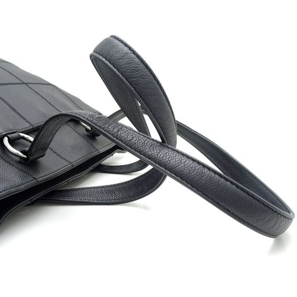 Chanel Chocolate Bar Tote Bag Soft Caviar Skin Black - Picture 4 of 7